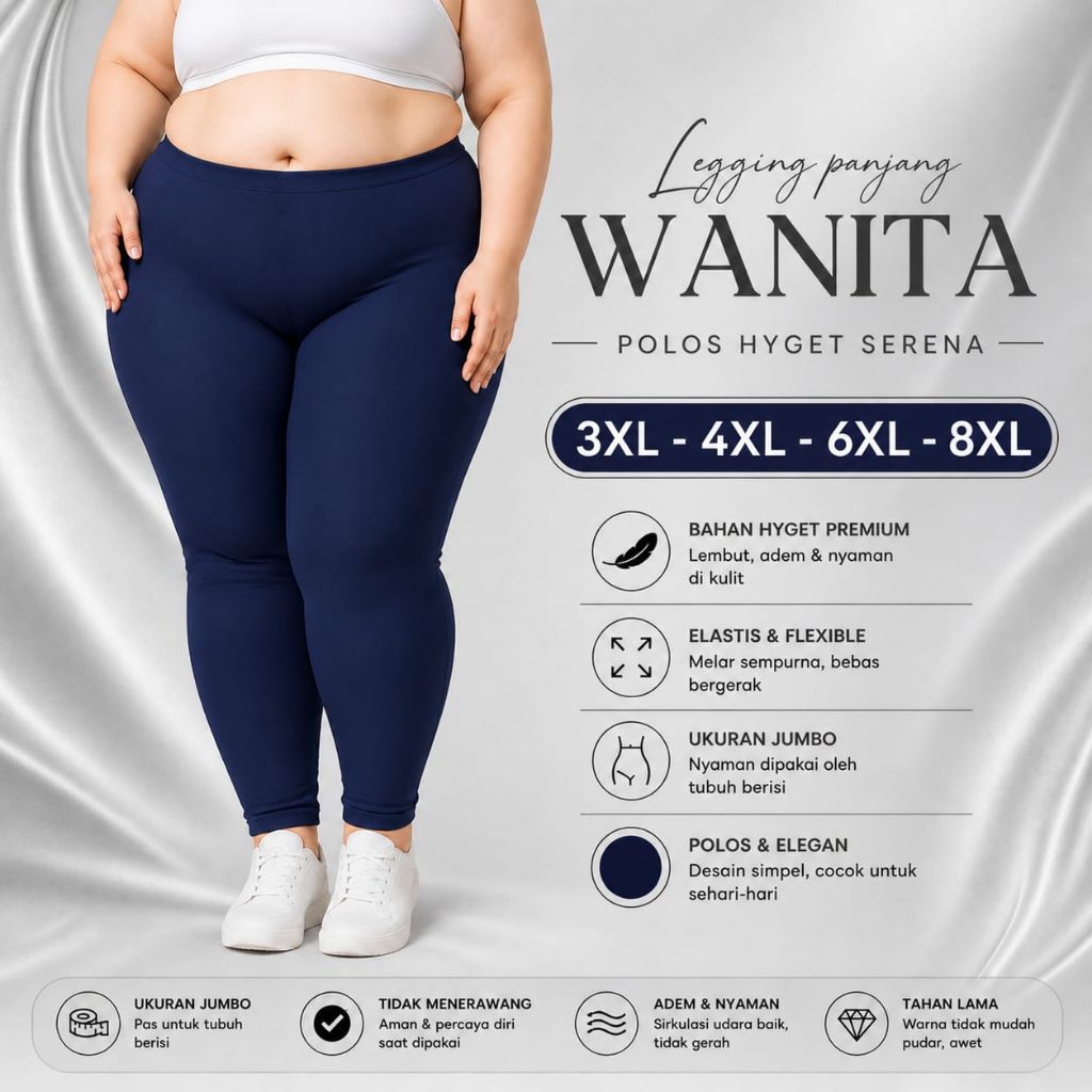 Legging Polos wanita olahraga Jumbo Big Size
