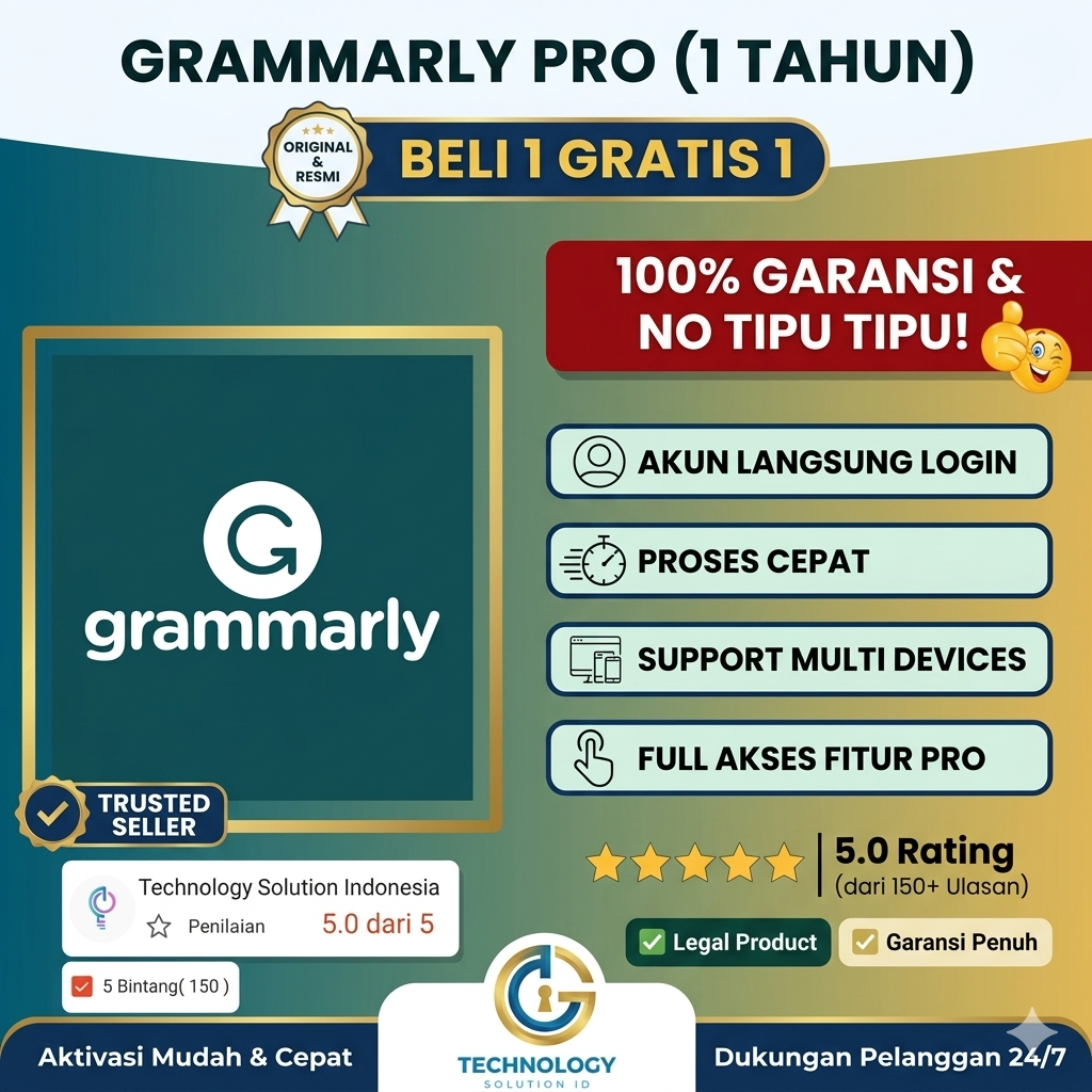 Grammarly Plus Premium 1 Bulan Termurah Gr4mm4rly Tahunan