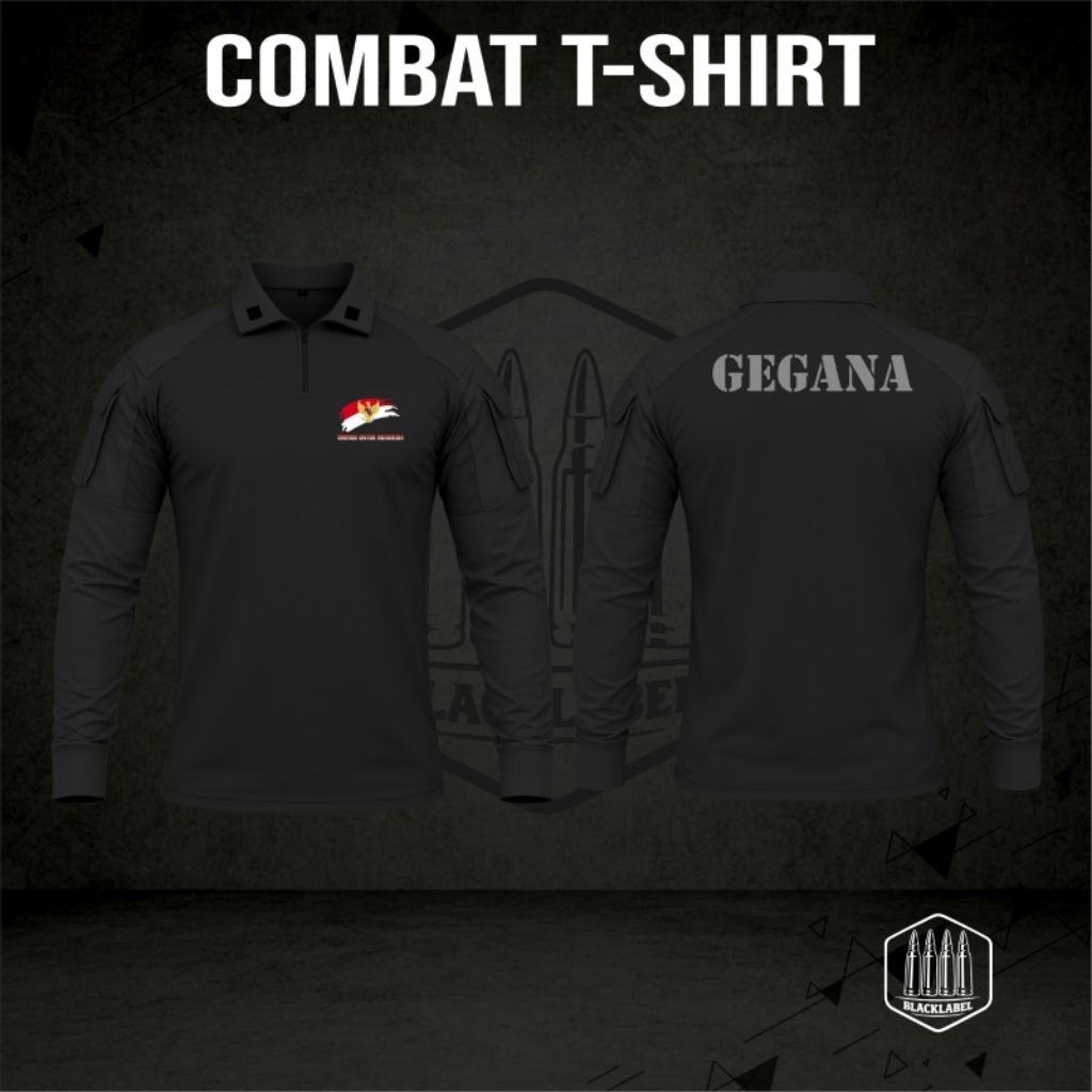 KAOS TACTICAL KOMBAT BRIMOB (GEGANA HITAM) 031