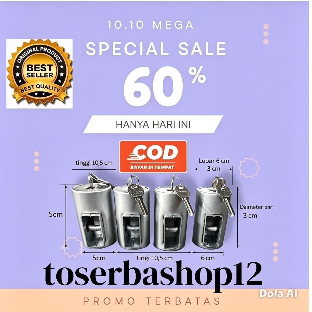 PADLOCK FOLDING GATE | PADLOCK TABUNG | GEMBOK TABUNG | GEMBOK DYNAMITE