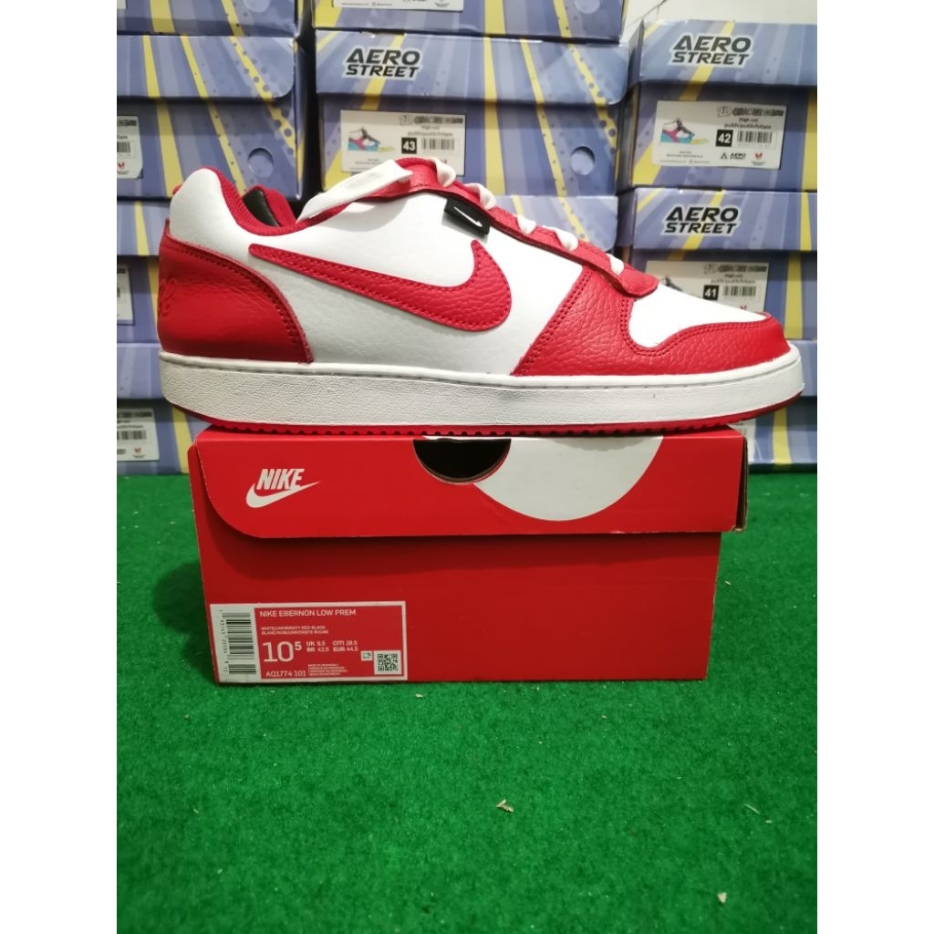 SEPATU NIKE EBERNON RED WHITE SNEAKERS CASUAL PRIA WANITA