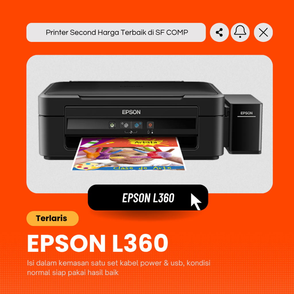 Epson L360 Printer Ink Tank - Bekas Like New