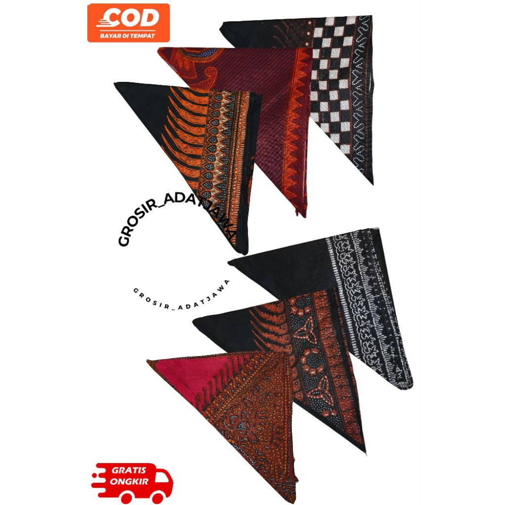 iket segitiga printing | iket kepala segitiga | udeng segitiga | udeng | iket jawa | iket sunda trad
