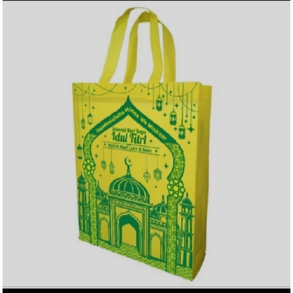 Tas Goodie Bag Satuan Tas Parcel Lebaran Idul Fitri [ Ukuran 38X45 ]Tas Spunbond / Tas Paket Zakat F