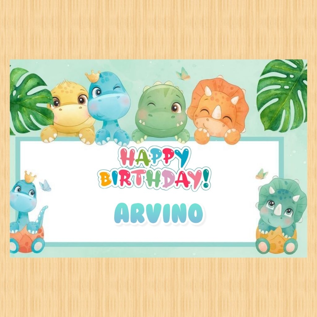 Spanduk DINOSAURUS banner DINOSAURUS spanduk banner ultah anak background custom ulang tahun anak DI