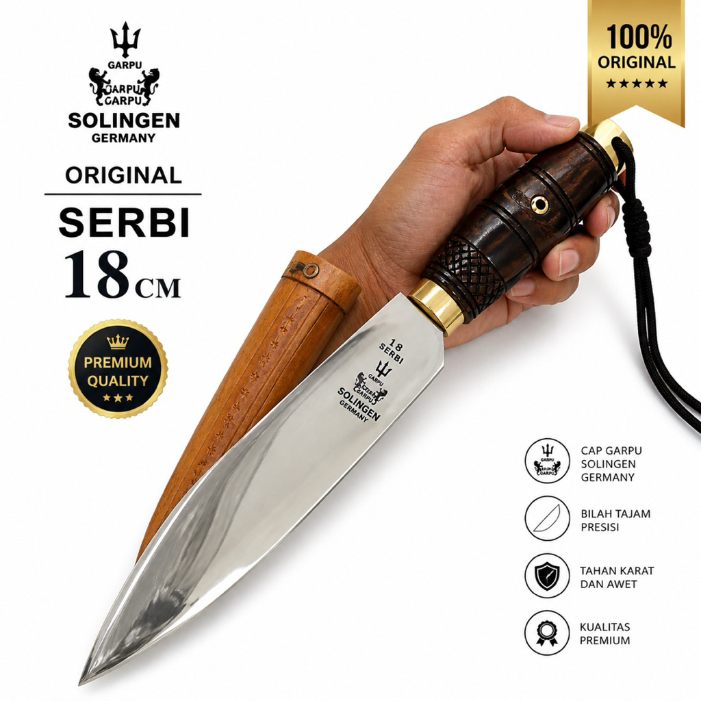 Pisau Cap Garpu original solingen germani (herder garpu)