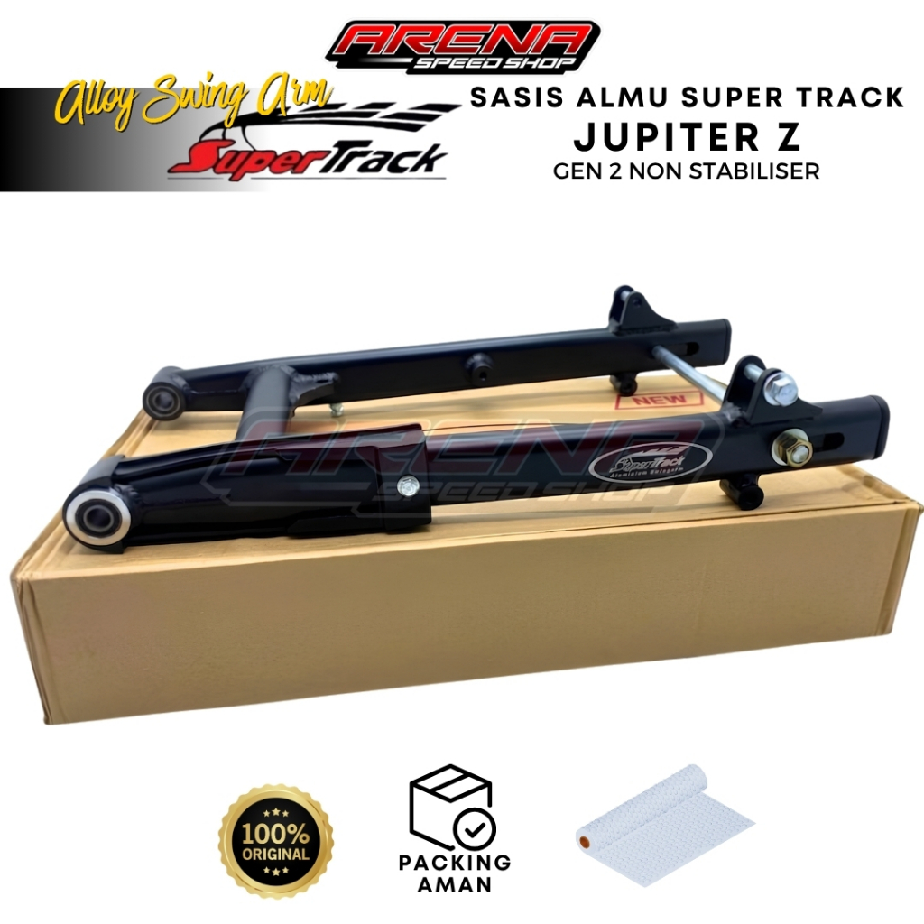 SUPER TRACK Aluminium Swing Arm Jupiter Black Gen 2 - Sasis Almu Super Track Hitam Jupiter Z Origina