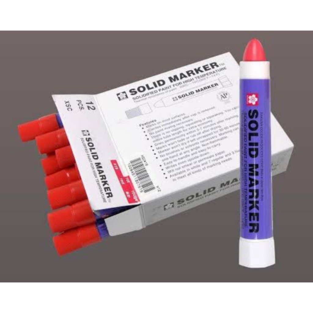 Solid marker sakura Red Merah 12pcs/kotak