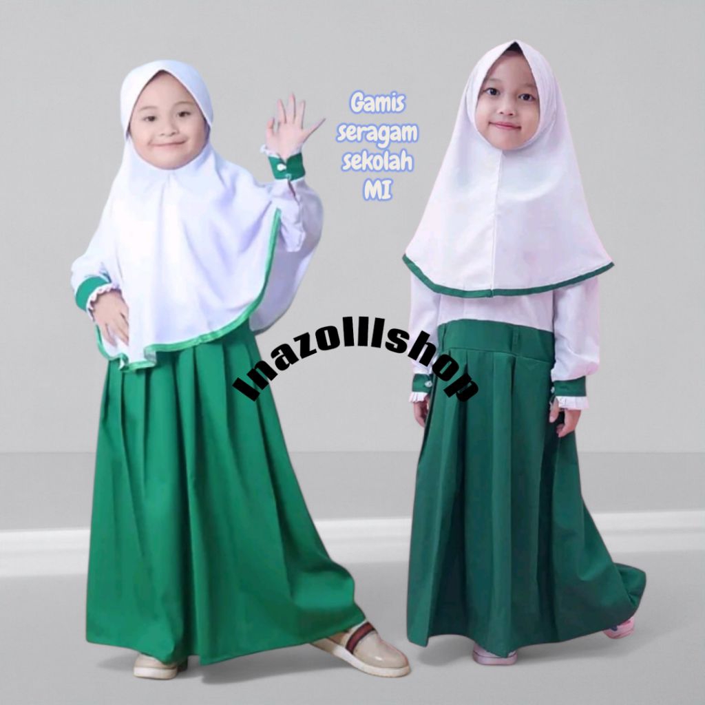 seragam sekolah gamis MI / SD perempuan
