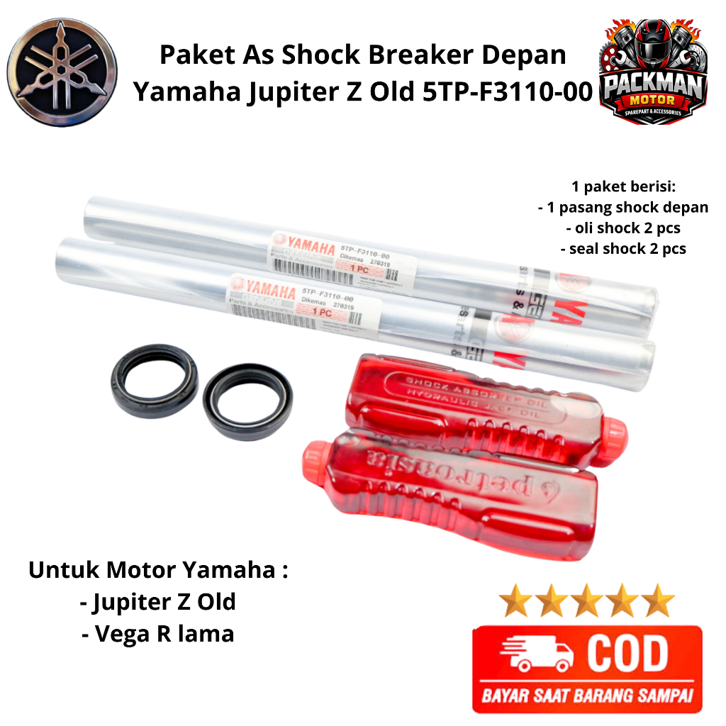 shock depan jupiter z dan vega R old - Paket As Shock Breaker Depan 5TP ori Packman motor