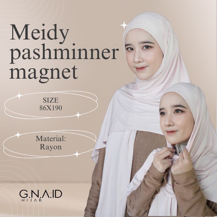 G.N.A.ID - Meidy Scrafs (Pashminna Rayon + Inner Rayon + Magnet) - G.N.A.ID HIJAB