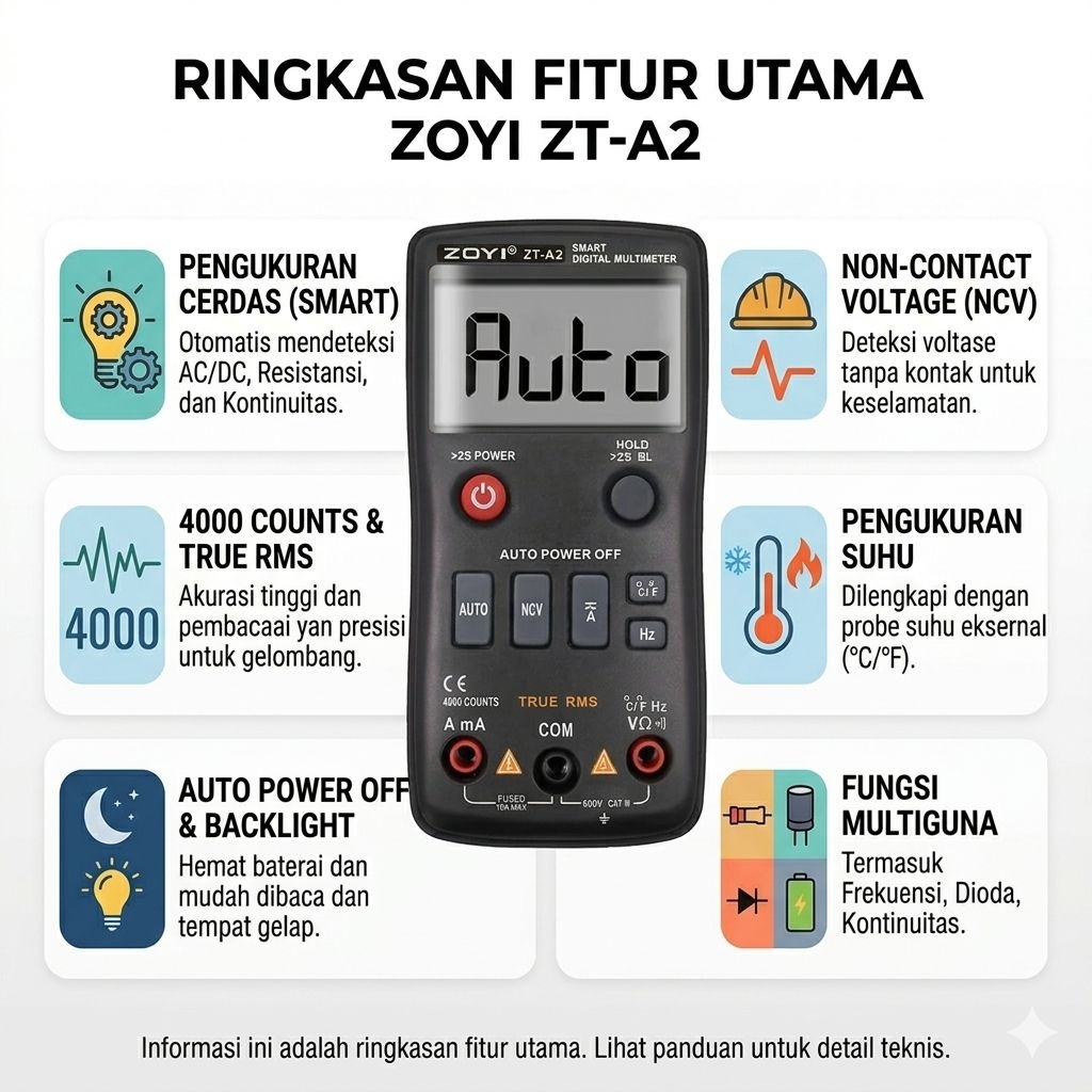 Zoyi ZT A2 Digital multimeter Digital avometer multitester