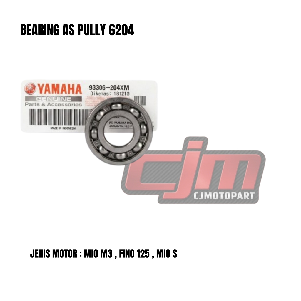 BEARING LAHAR AS PULLY MIO M3 93306-204XM BERKUALITAS ORIGINAL