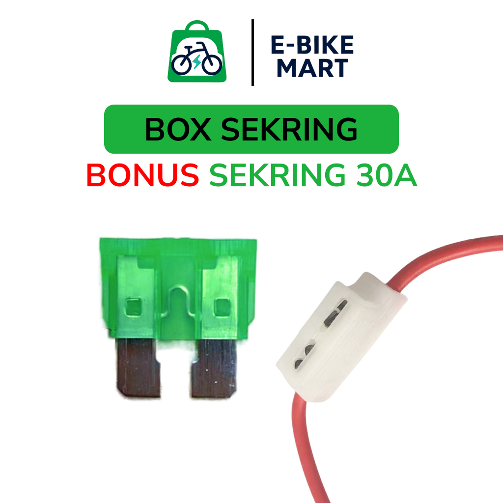 Box Sekring dengan Kabel Sepeda Listrik Include Fuse Sikring 30A