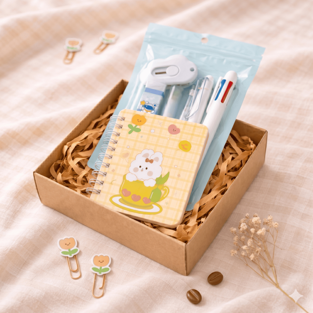 Gift Box Alat Tulis Lucu Aesthetic | Stationery Set Korea Cute | Kado Anak & Remaja