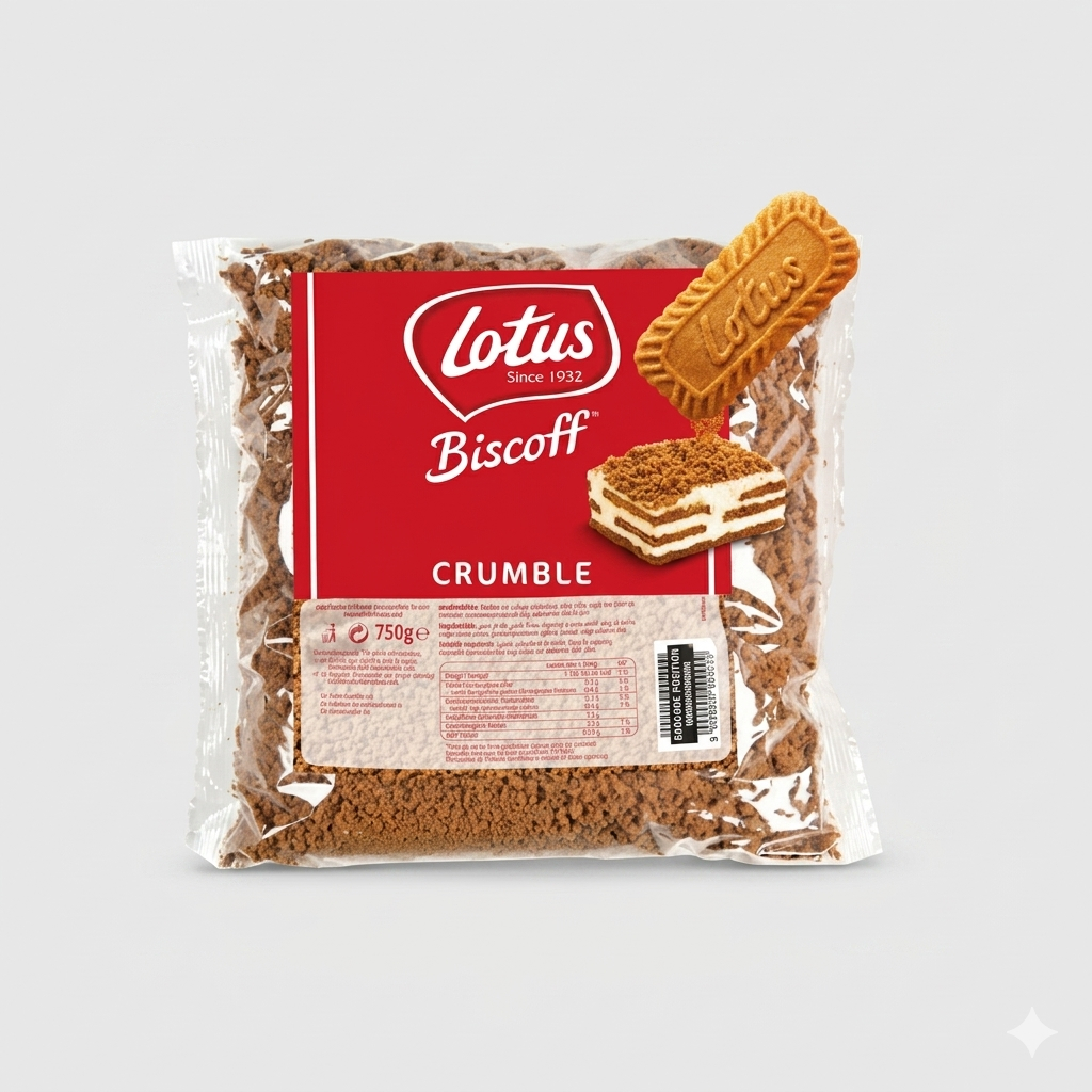 Lotus Biscoff Biskuit Crumble 750gr  - Manis, Halal, Serbaguna