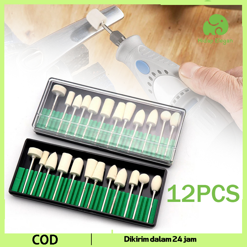 Wool Poles 12pcs Penggilingan Cetakan Wool Poles Mini Grinder Multifungsi Wool Poles Mini