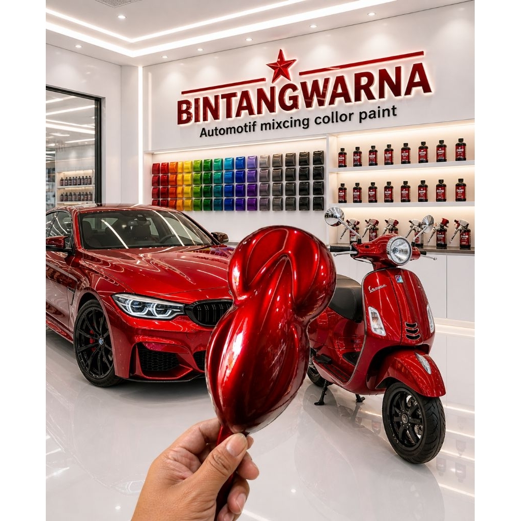 cat warna MOONLIGHT DASAR SILVER  moon light red monlight red dasar silver jenis pu cat motor cat mo