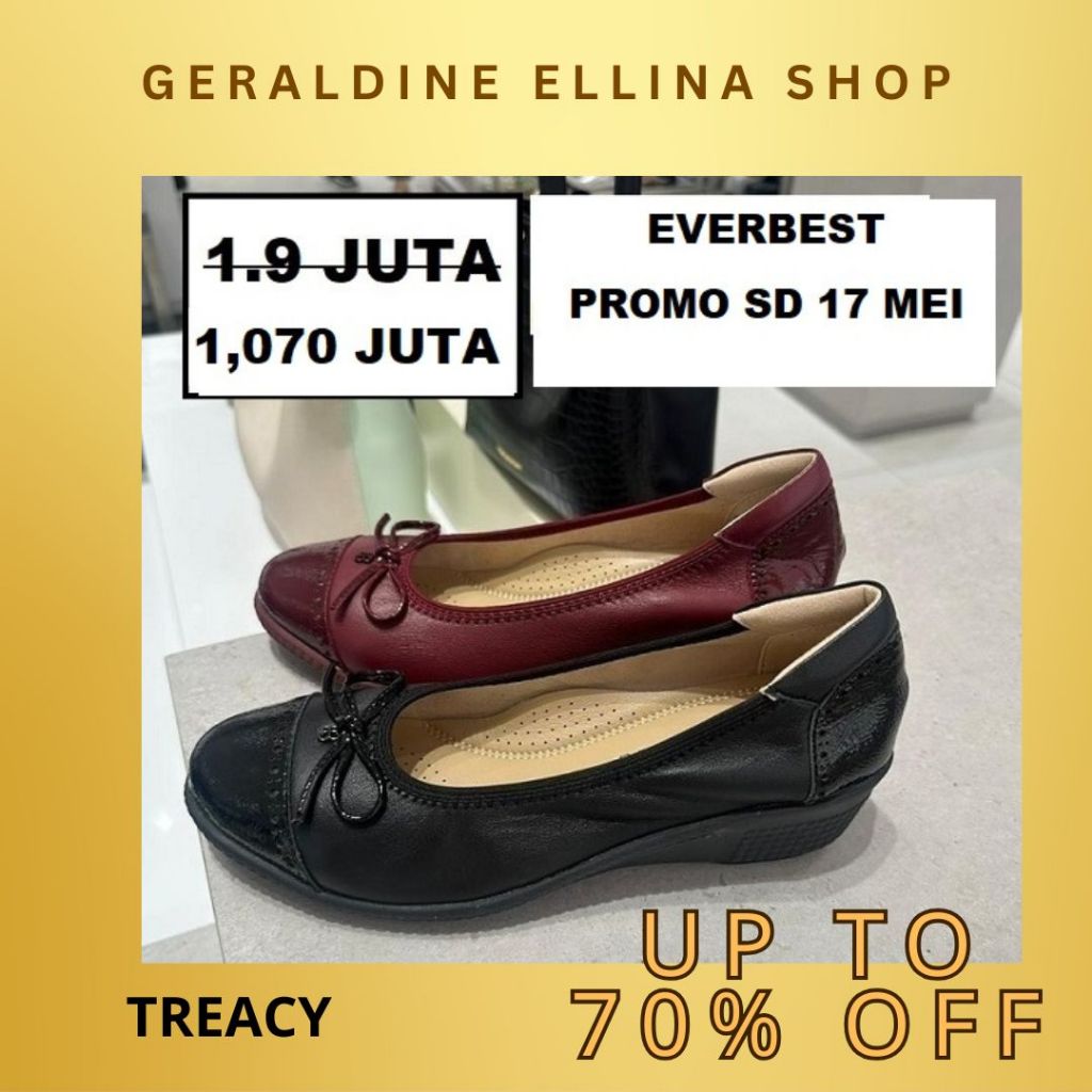 Sepatu sandal wedges Wanita EVERBEST SALE 100% ORIGINAL STORE seri TREACY