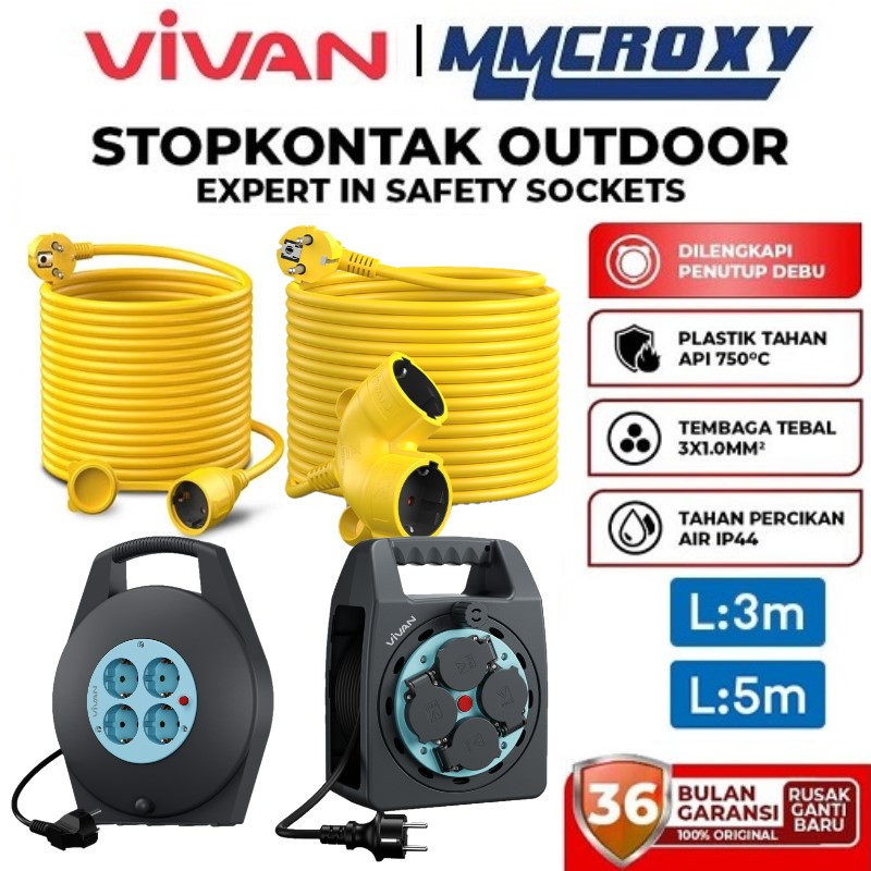 Vivan VPS-H1011A / VPS-H1012A / VPS-H1022A / VPS-E1044A / VPS-E1045A Stop Kontak Extension Cord Sock