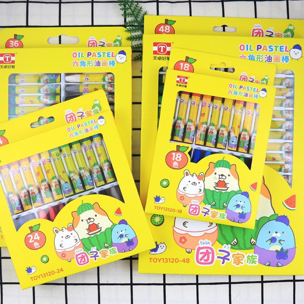 Crayon Oil Set Lengkap Crayon Alat mewarnai Anak Karakter Lengkap Warna lengkap