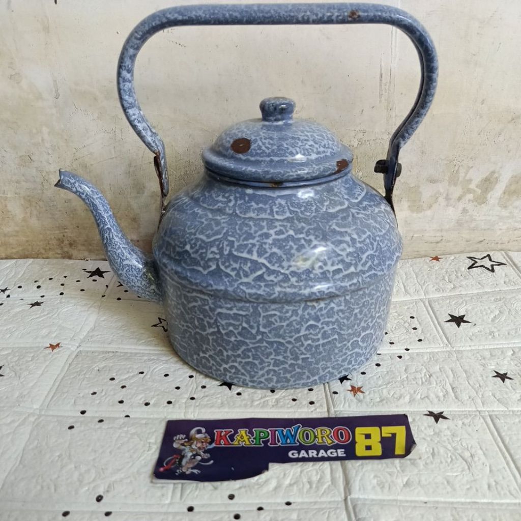 teko enamel ceret blirik biru