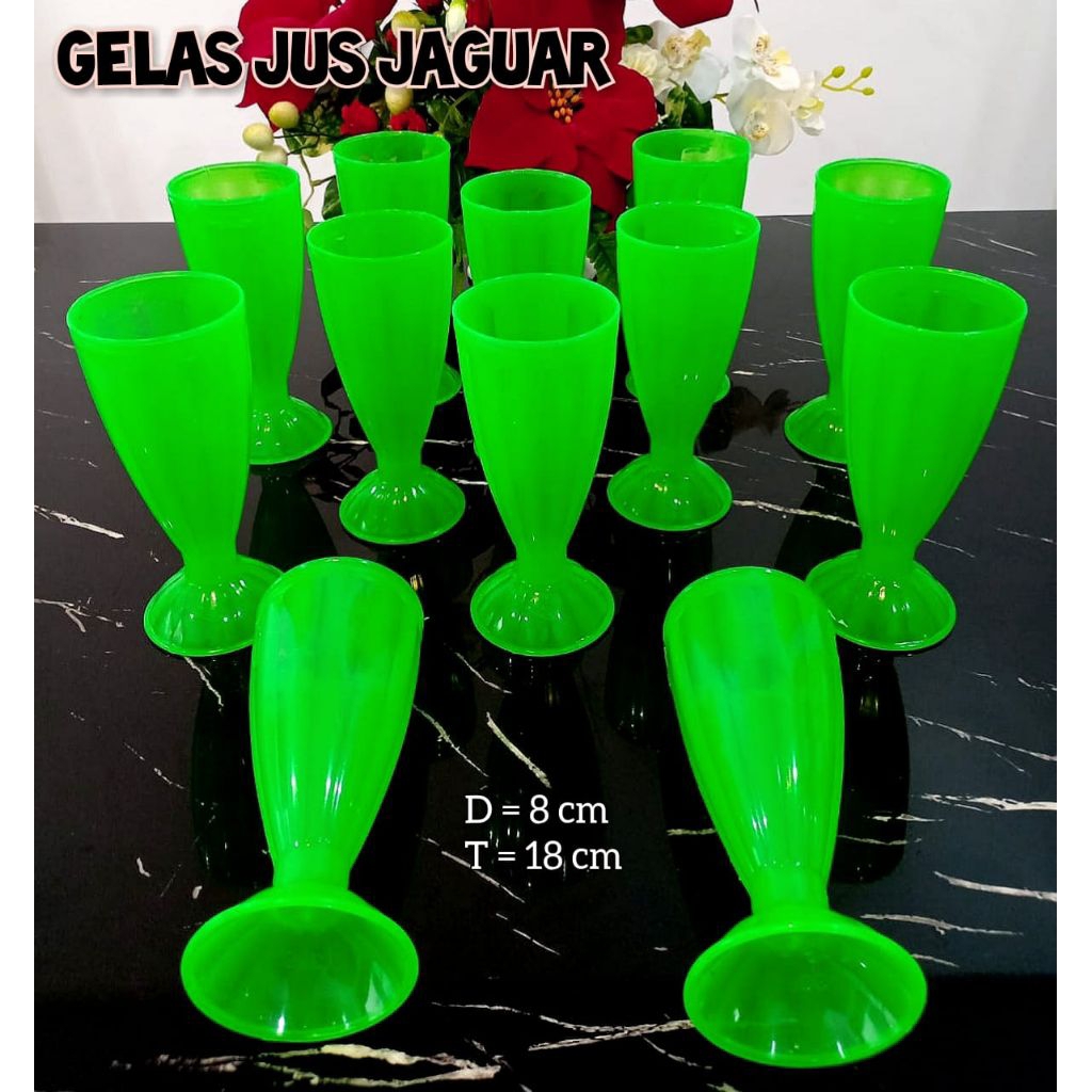 Gelas Jus Jaguar 1 PCS Bahan Plastik - Gelas Jaguar Plastik Cocok Untuk Teh Es - Gelas Jus Plastik J