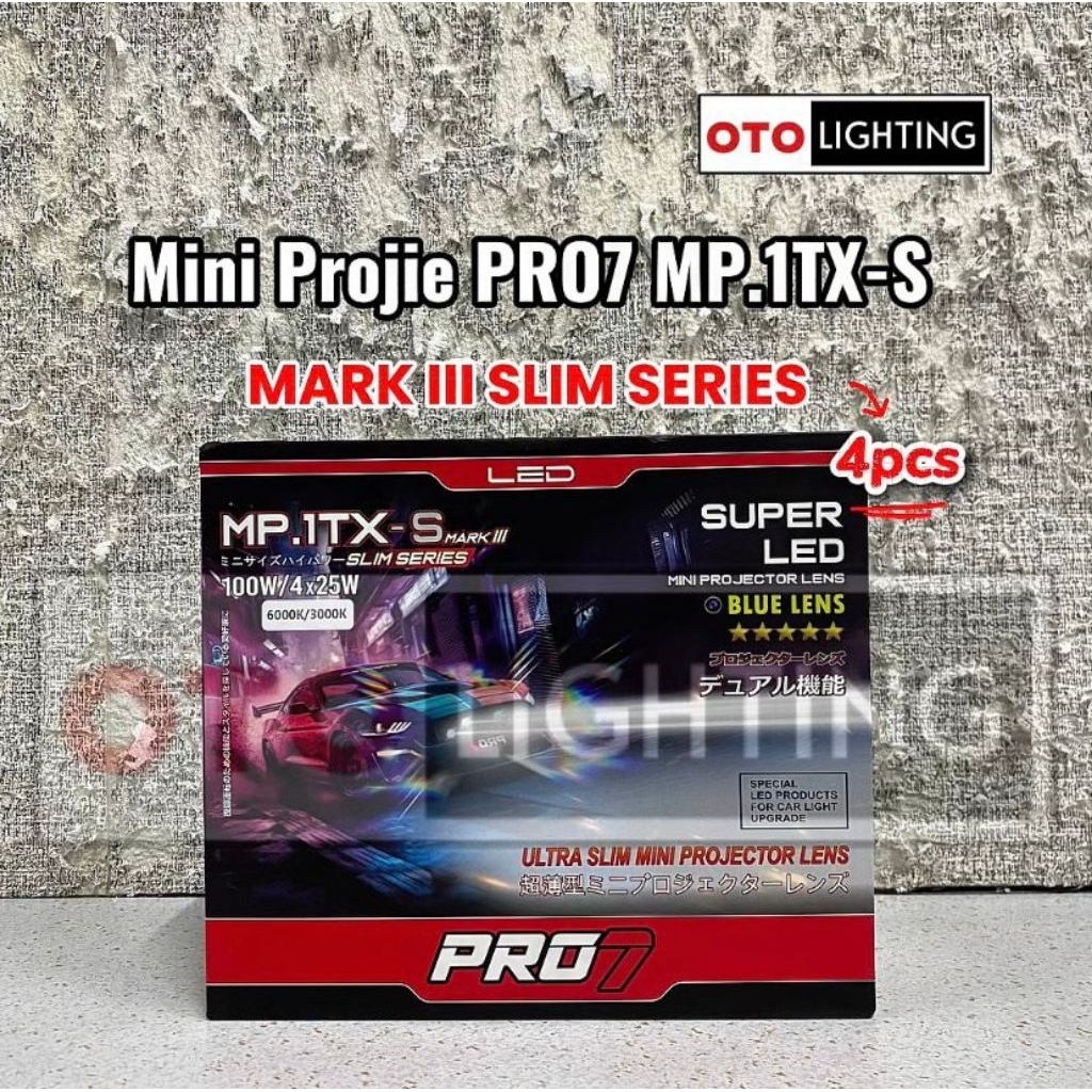 Lampu Mini Projie Pro7 MP1TX-S MARK III | Slim Series (4pcs)