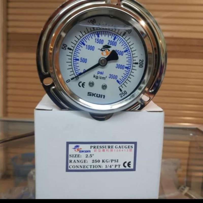 Pressure Gauge Payung SKON 2 1/2 " inchi 16 Mpa 160 Bar