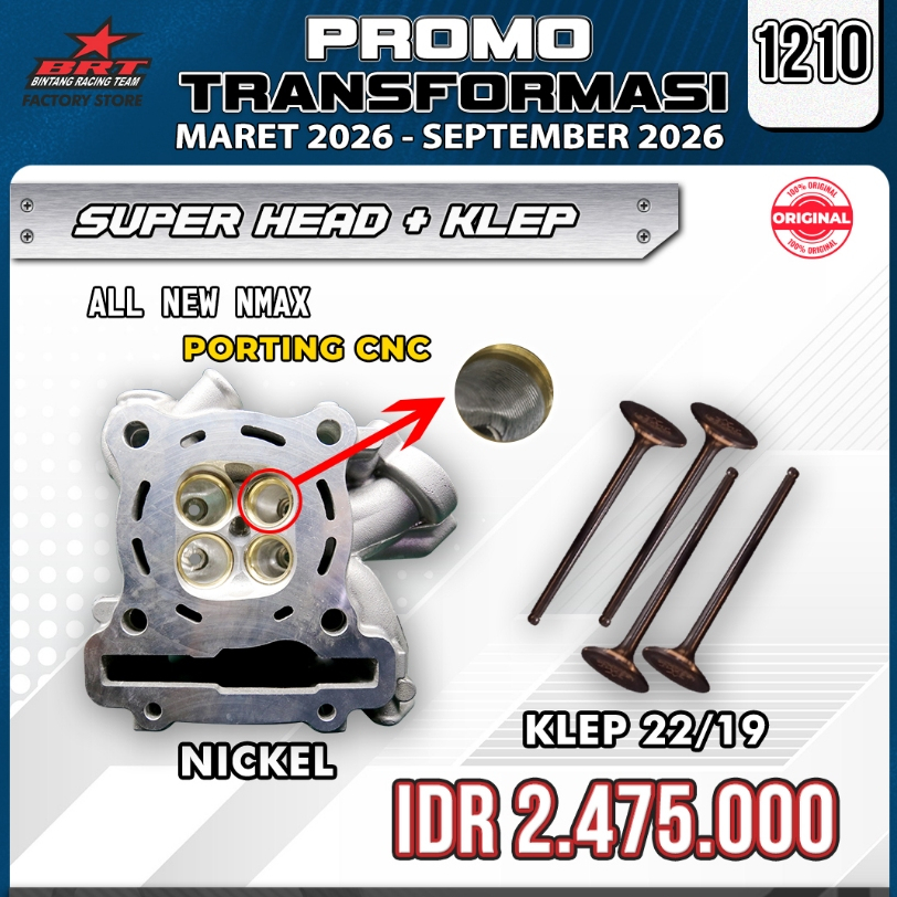 BRT HEAD ALL NEW NMAX/AEROX 22/19 PORTING CNC