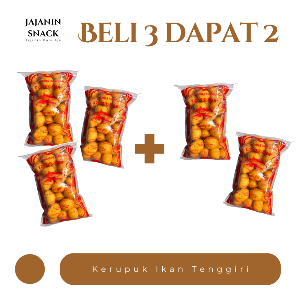 Beli 3 dapat 2 Krupuk Ikan Tenggiri -Kerupuk Amplang Khas Probolinggo