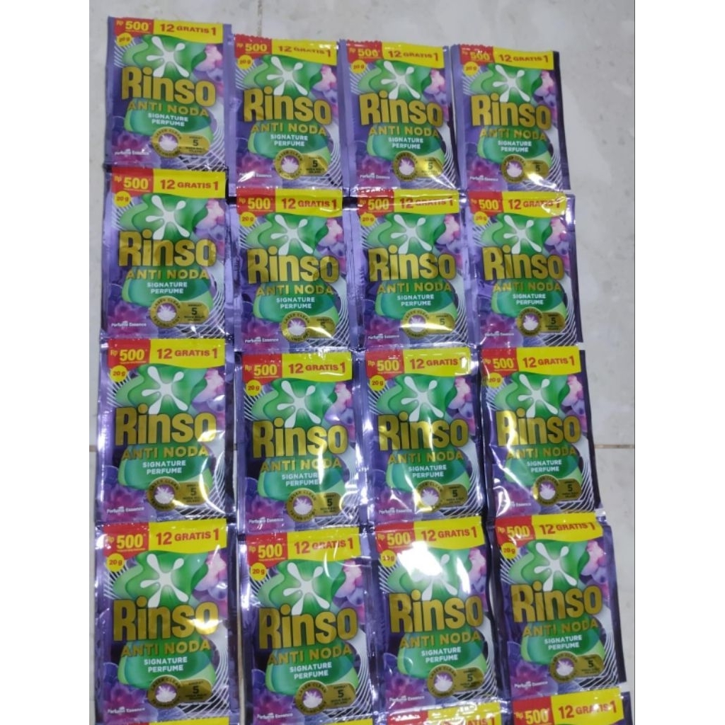 1 Dus Rinso Cair Isi 104 sachet/Rinso cair kemasan sachet 500