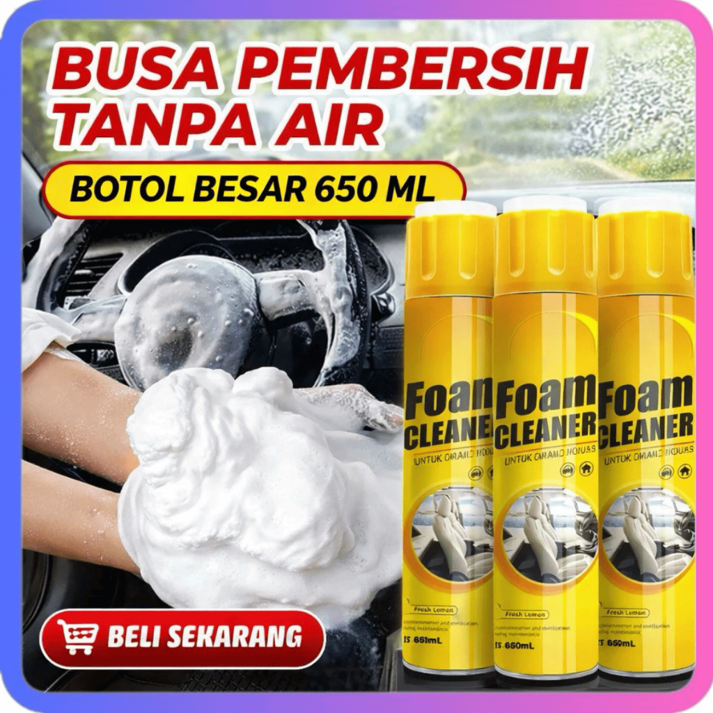 650ML Foam Pembersih Interior Mobil Multifungsi Foam Cleaner Sofa Pembersih Interior Mobil