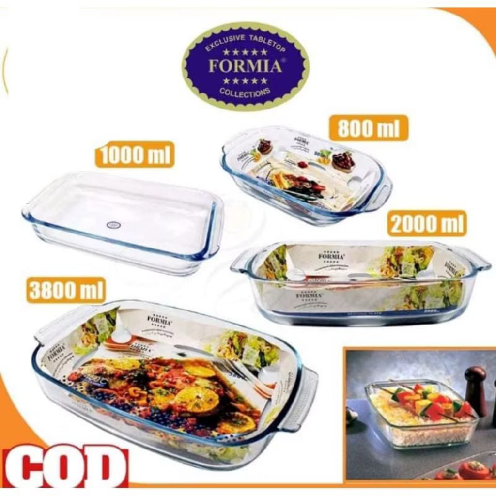FORMIA Bake & Serve Rectangular ukuran 2liter