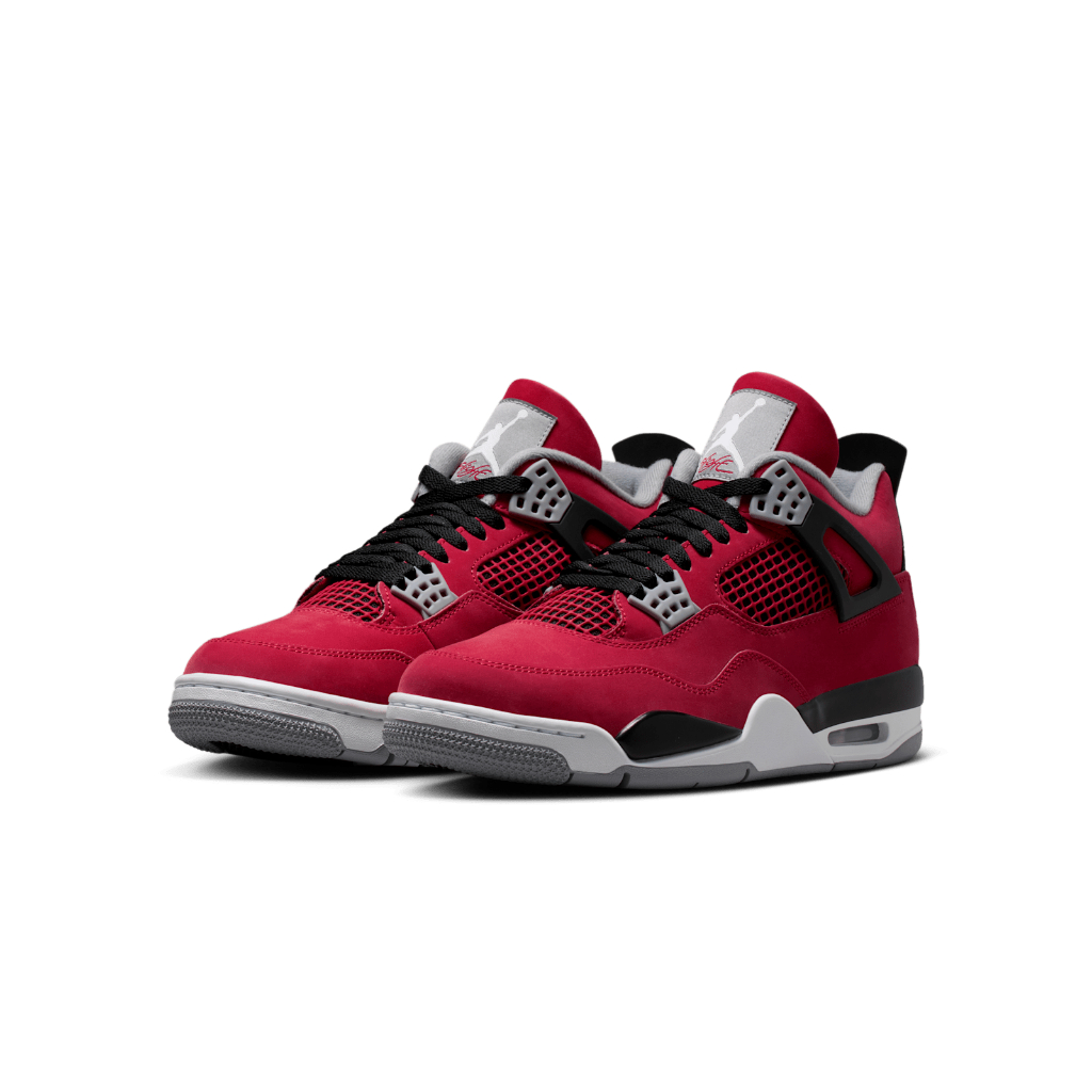 Ready Stock Air Jordan 4 'Toro Bravo' Fire Red and Black FQ8138-600