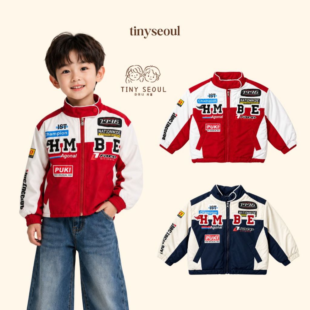 TINY SEOUL JAKET WINTER RACING ANAK PREMIUM - RYDER JACKET - Jacket Premium Anak - Jaket Anak Unisex