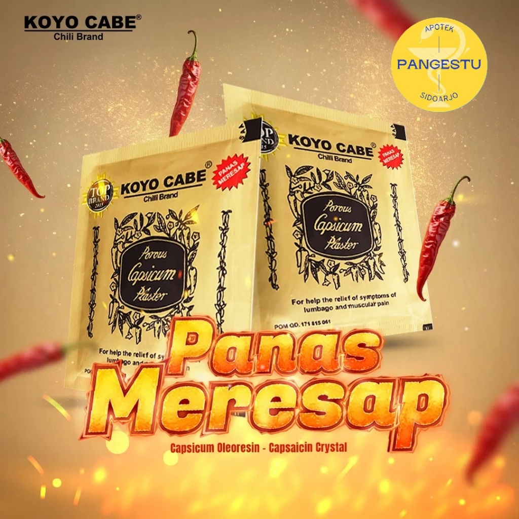 Koyo Cabe 1 Sachet 10 Pcs / Chilli Brand Plester / Nyeri Otot Sendi Pegal Linu / Koyo Cabai / Koyo P