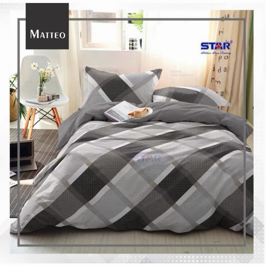 sprei  star mateo / set sprei katun motif magic love / sprei motif dewasa / sprei star motif