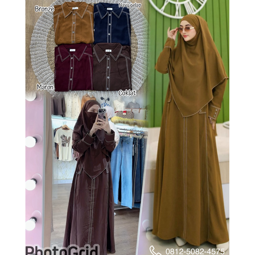 hijabika dress // dress set hijab /syari set syafeera