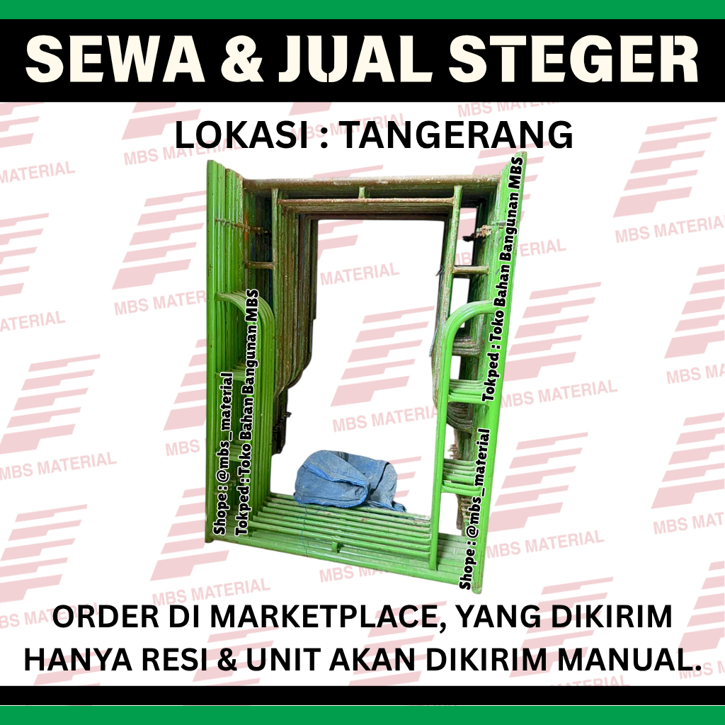 Sewa Steger, Catwalk Scaffolding, Injakan, Steger, Pipa Support, Roda, Join Pin, Plat
