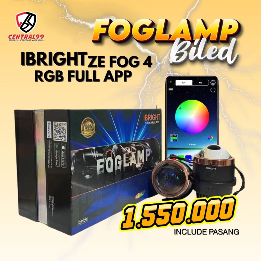 Foglamp Biled Ibright Fog 4 Full RGB 3 Inch