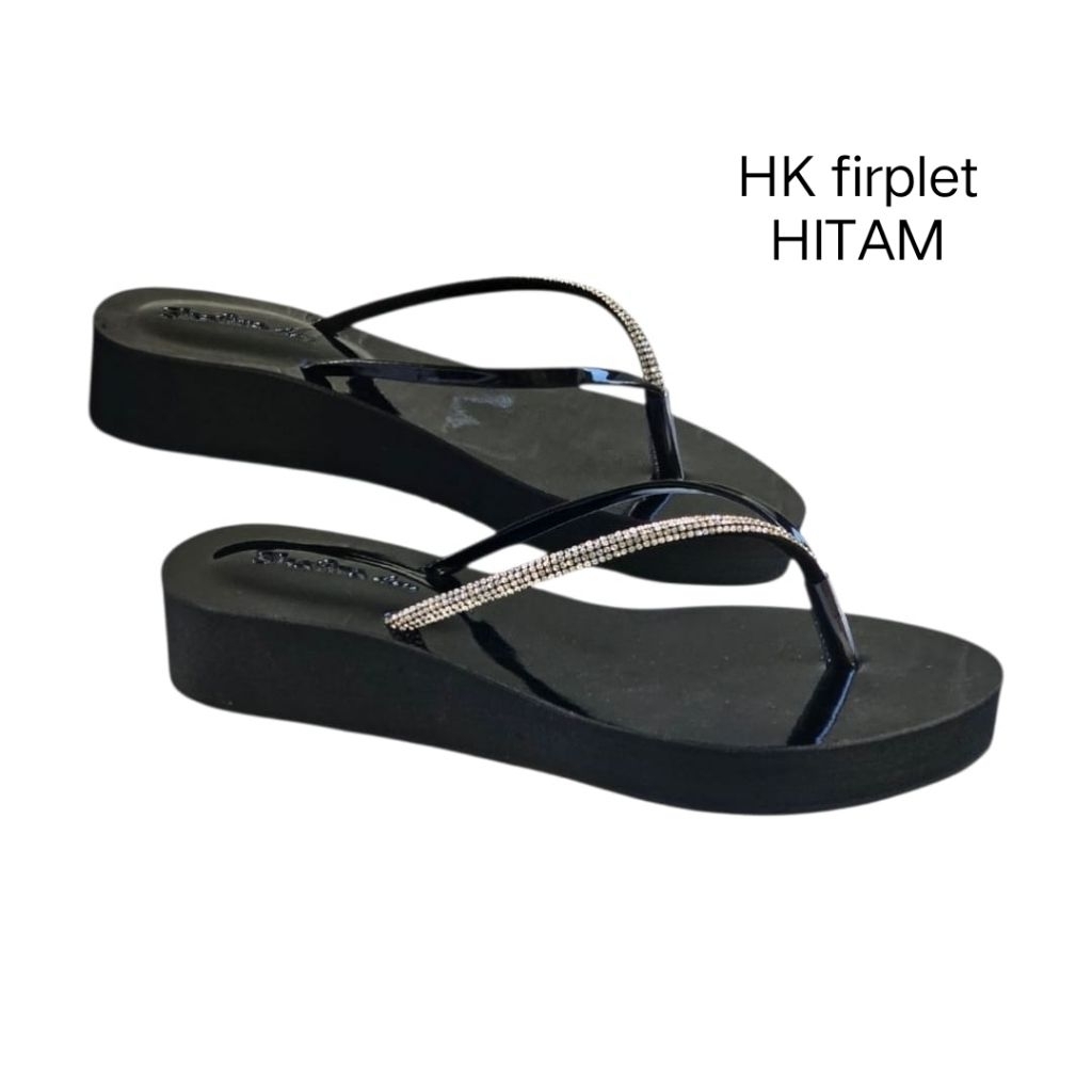 sandal japit wedges wanita remaja dewasa model HK firplet kekinian terbaru
