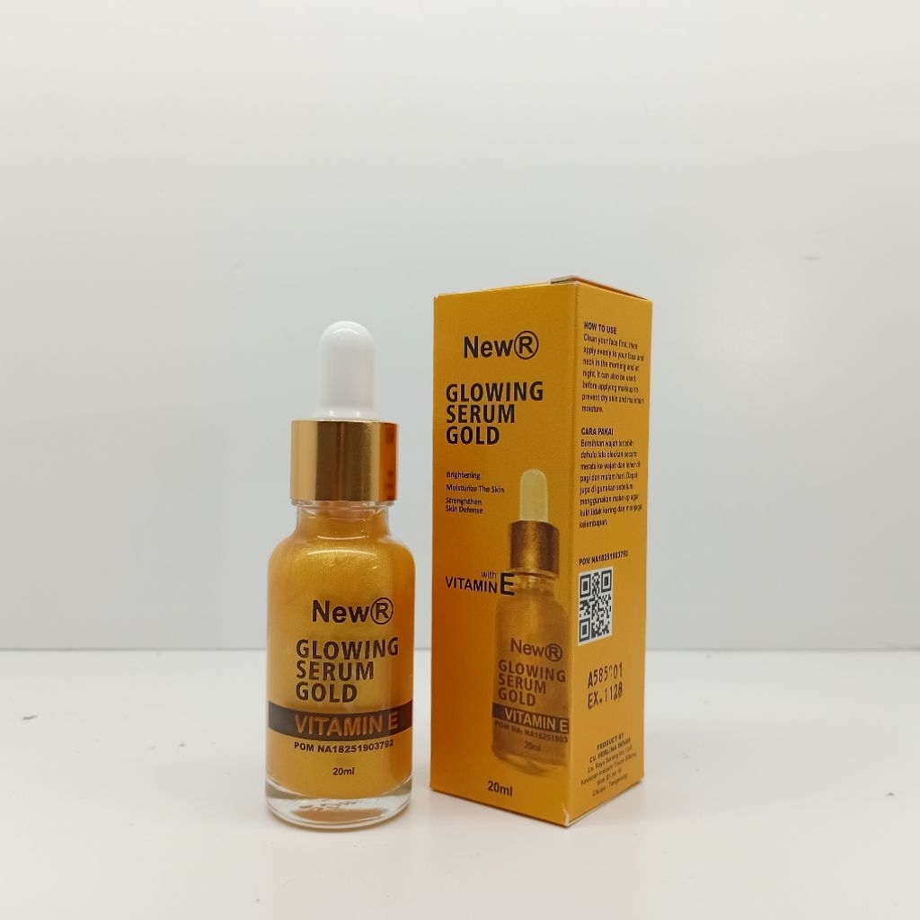 New Glowing Serum Gold cv Herlina Indah Brightening Vitamin E 20ml