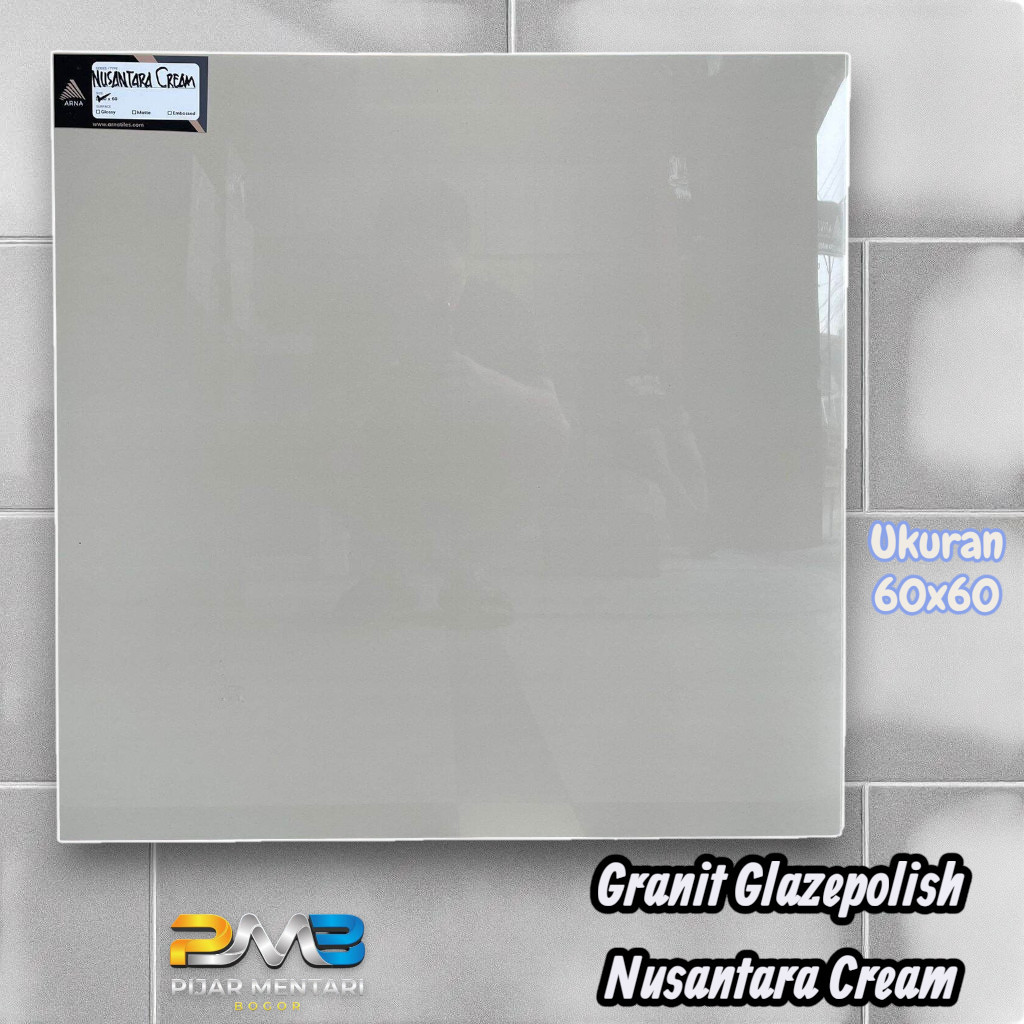 Granit Glazepolish Lantai Dinding NUSANTARA CREAM 60x60 ARNA