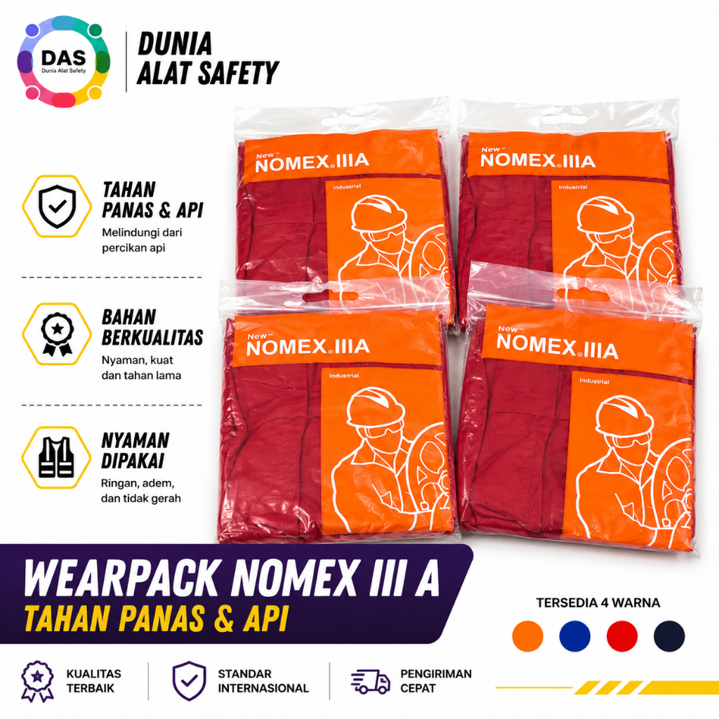 Coverall Wearpack Nomex IIIA Migas Batu Bara Pertamina Merah