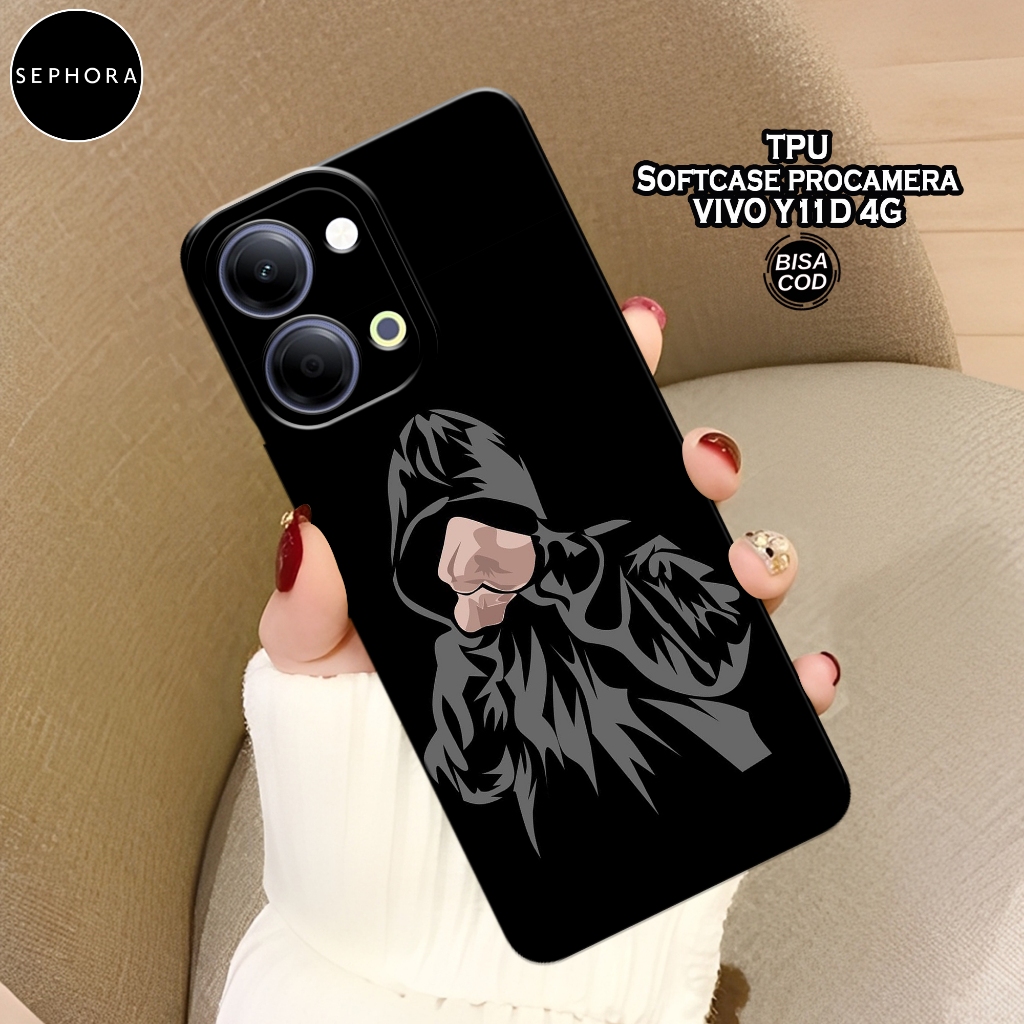Case VIVO Y11d 4G 2026 Terbaru - Fashion Case Hitam - Softcase VIVO Y11d 4G 2026 - Case Pro Camera -