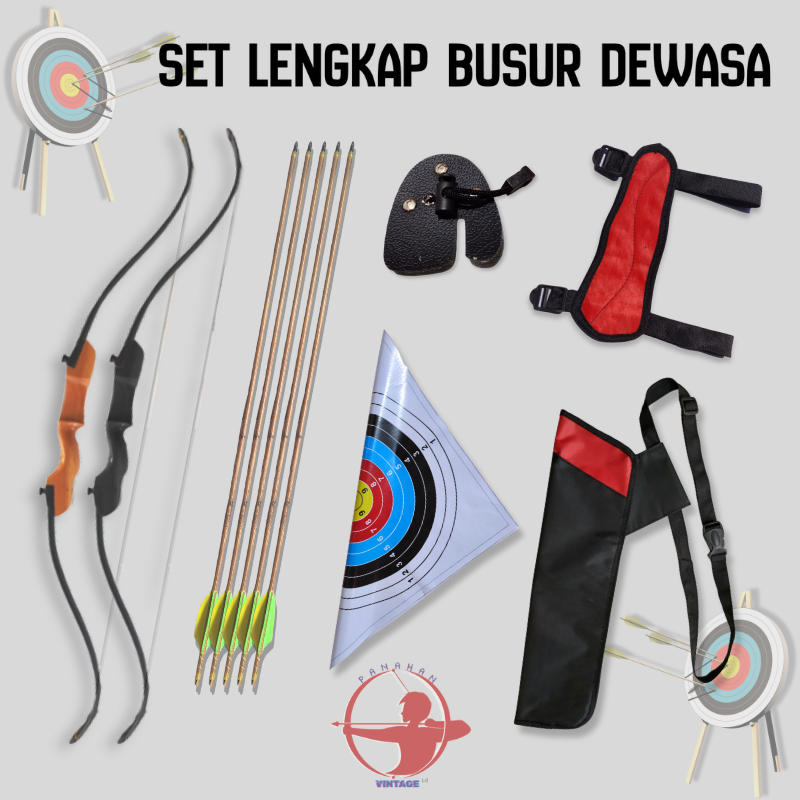 Busur Panah Dewasa Pemula Fullset Busur Panah Dewasa 5 Arrows