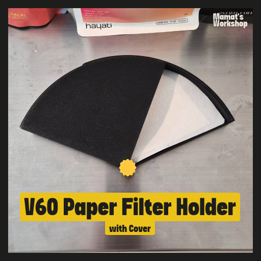 V60 Paper Filter Holder with Cover - Tempat Penyimpanan Paper Filter V60 Anti Debu