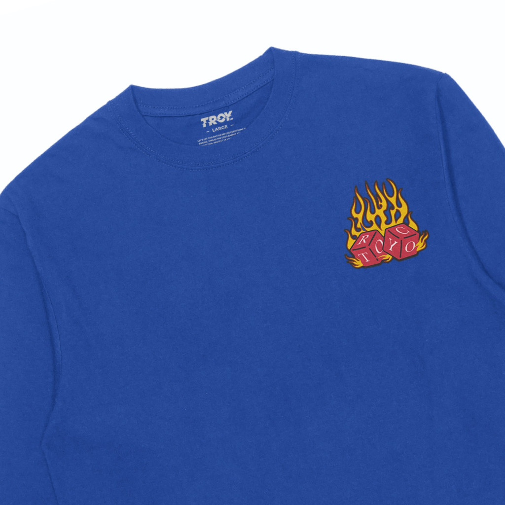 Troy Company Kaos Pria Lengan Panjang Biru Benhur - Burner Longsleeve Tshirt Royal Blue LSD 3163