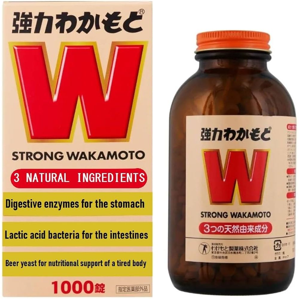 Strong Wakamoto 1000 Pills / Botol 100% ASLI JAPAN Dried Yeast Obat JEPANG Pencernaan Maag Gerd Herb